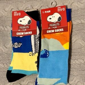 Snoopy Peanuts Socks Watersports Bundle - 2 Pair - New